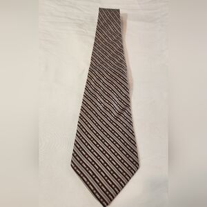 Seide Striped Black and Brown Men's Tie
